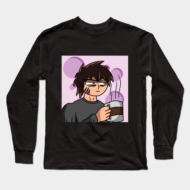 ren with coffee art Long Sleeve T-Shirt by Renovich